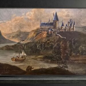 Hogwarts thront auf einem Hügel über einer idyllischen Landschaft