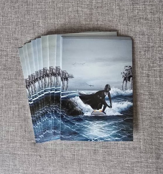 Darth Surfer - Postkarte
