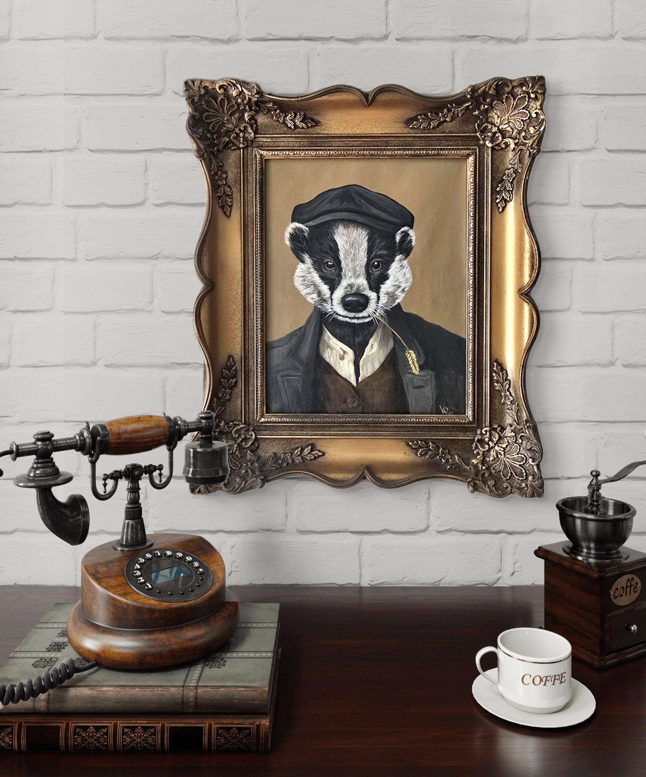 Verkauft - Herr Dachs - Original Upcycling Bild