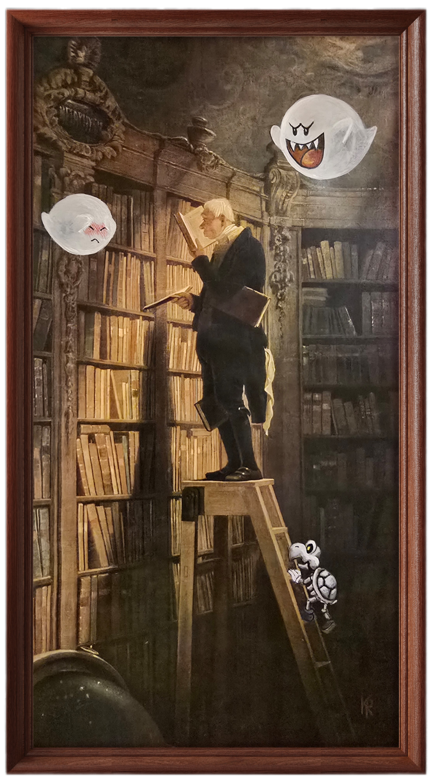 Verkauft - Geisterstunde - Original Upcycling Bild – Bild 2