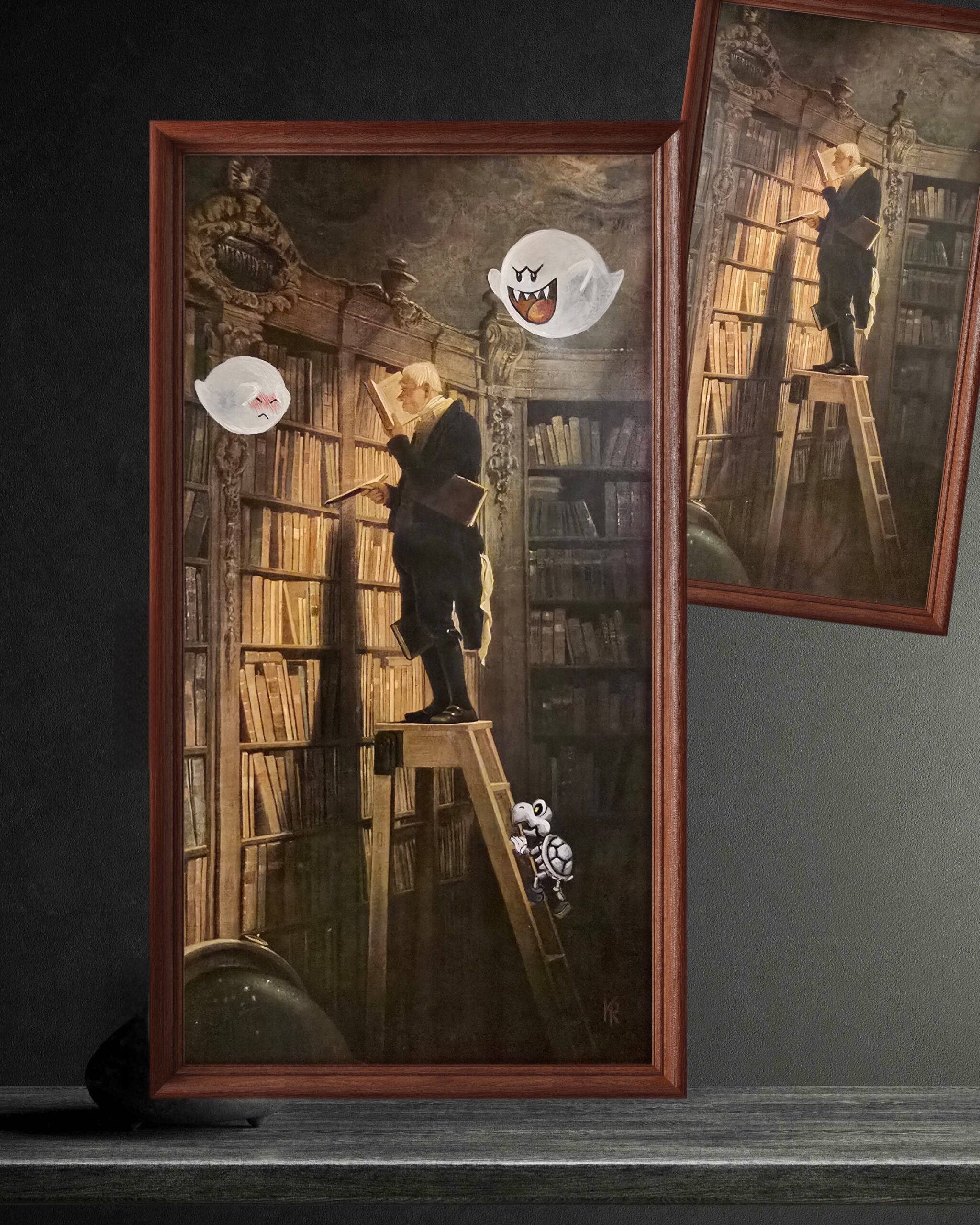 Verkauft - Geisterstunde - Original Upcycling Bild – Bild 4