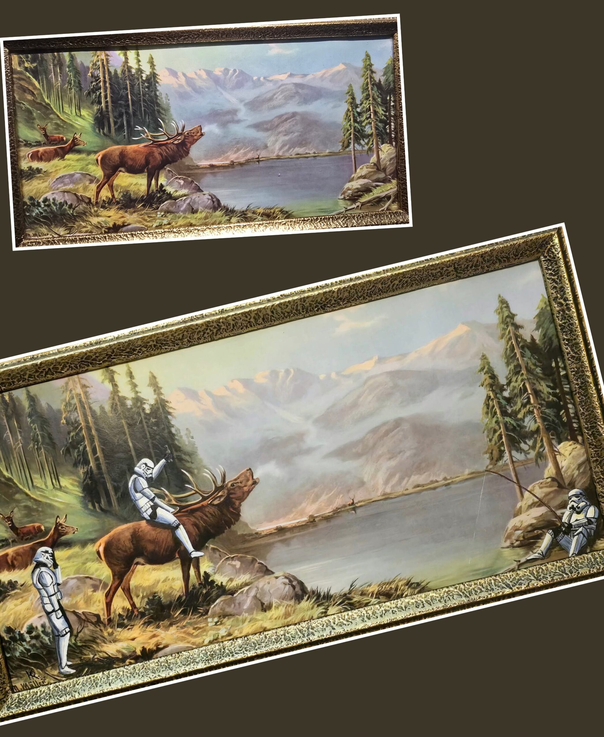 Verkauft - Trooper Wochenende - Original Upcycling Bild – Bild 3