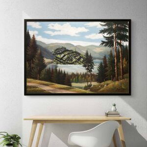 Verkauft - Abgestürzter Sternenzerstörer - Original Upcycling Bild