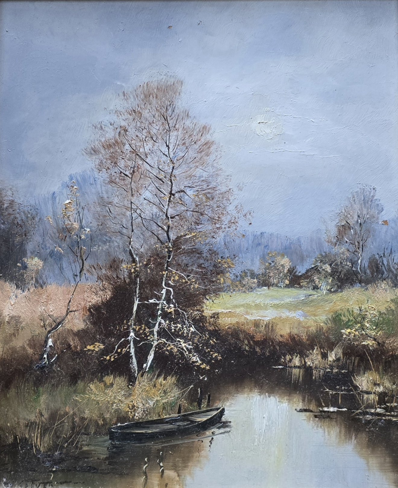 Verkauft - Die Ente bleibt draußen - Original Upcycling Bild – Bild 5