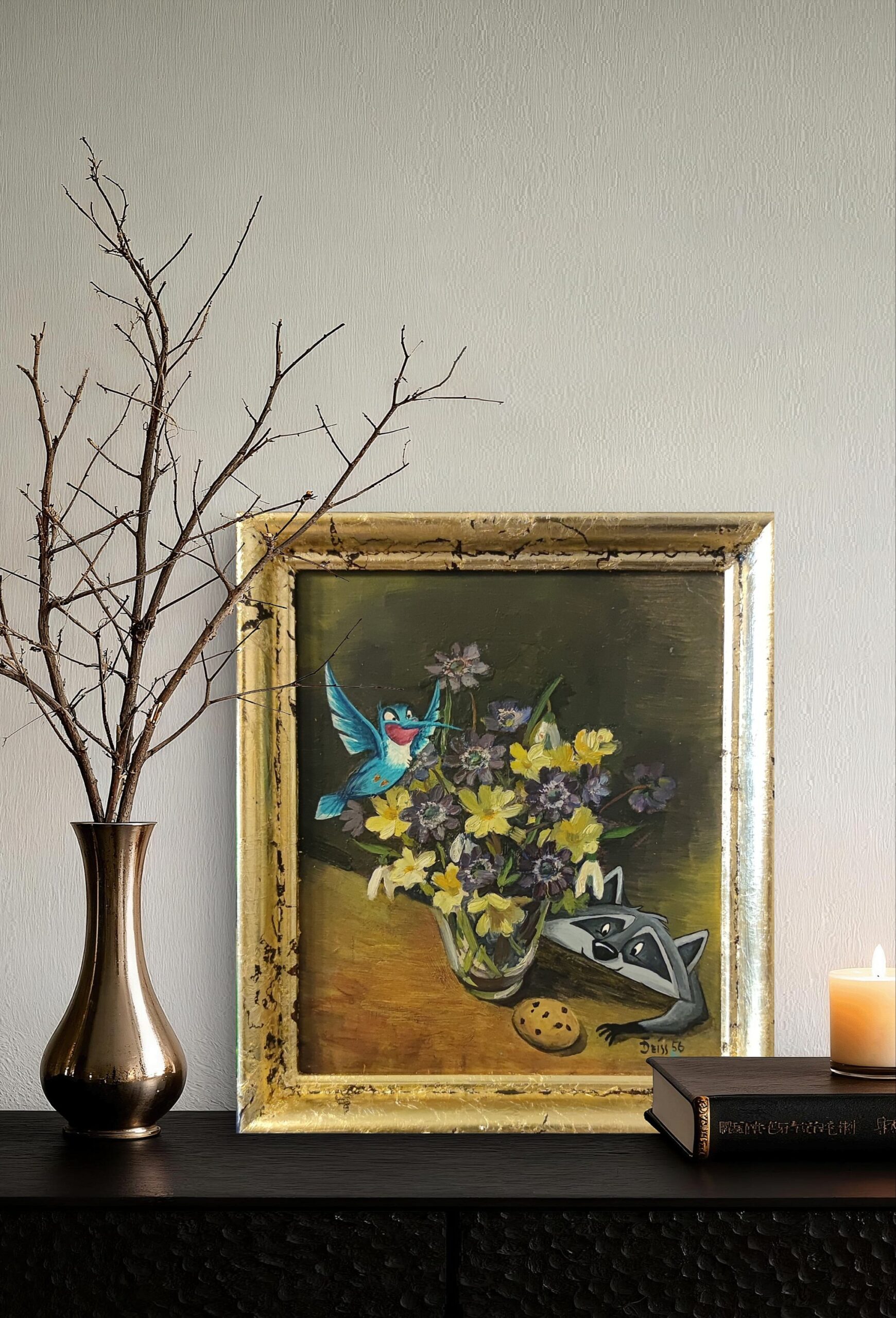 Verkauft - Meeko und Flit auf Kekssuche - Original Upcycling Bild